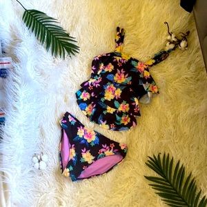 Tropical Flower 2piece bathing suit😎🌺🪸